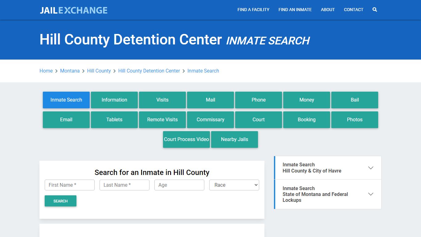 Hill County Detention Center, MT Inmate Search: Roster & Mugshots